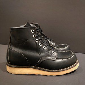 Red Wing Shoes Classic Black Leather Moc Boots Womens 7.5